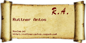 Ruttner Antos névjegykártya